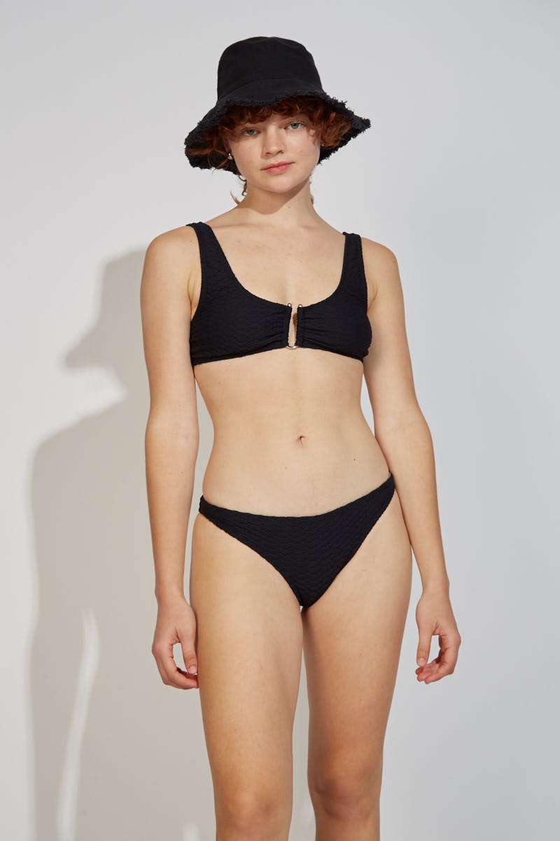 Bikini con Top Escote U Negro