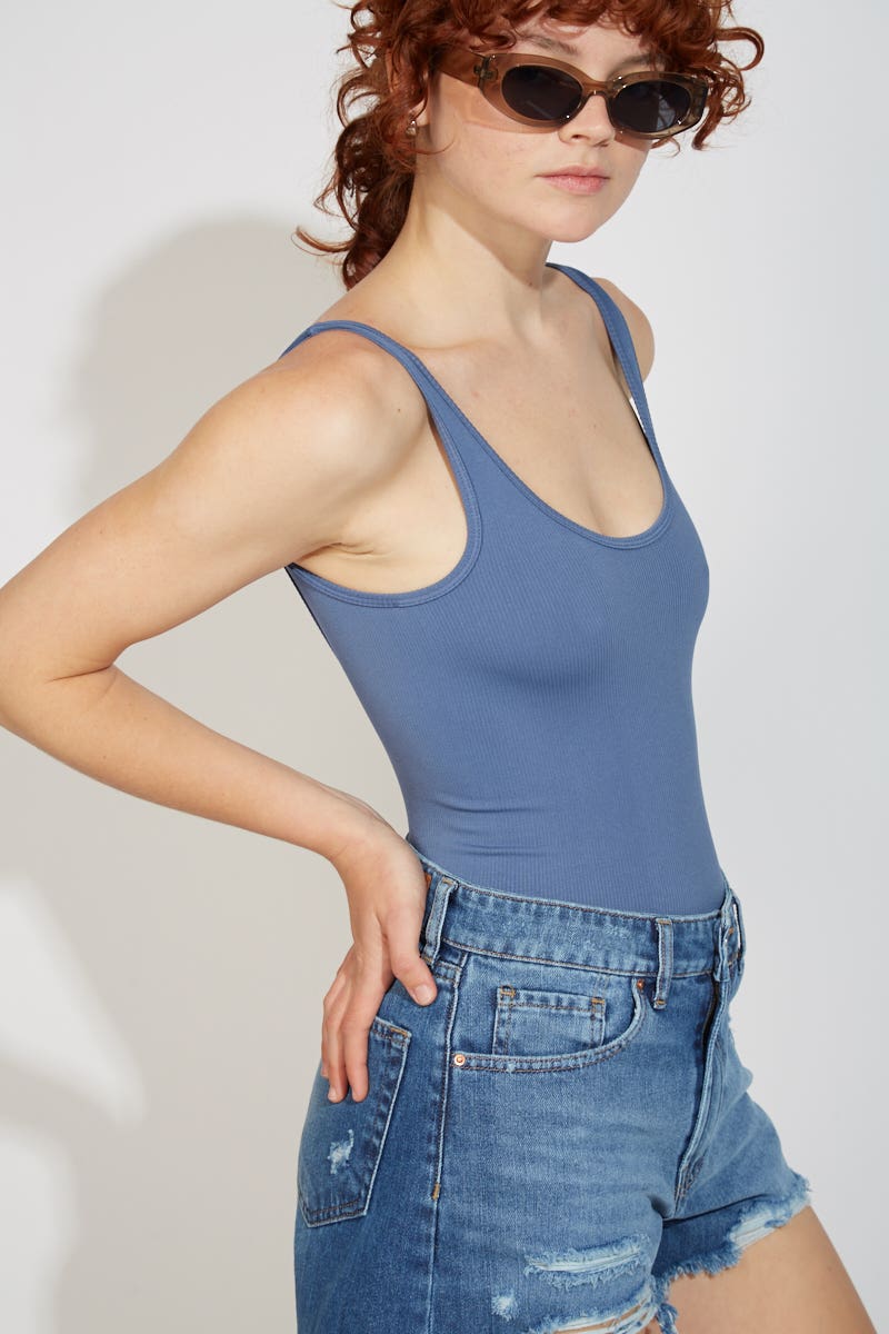 Body Seamless Azul Línea Calma