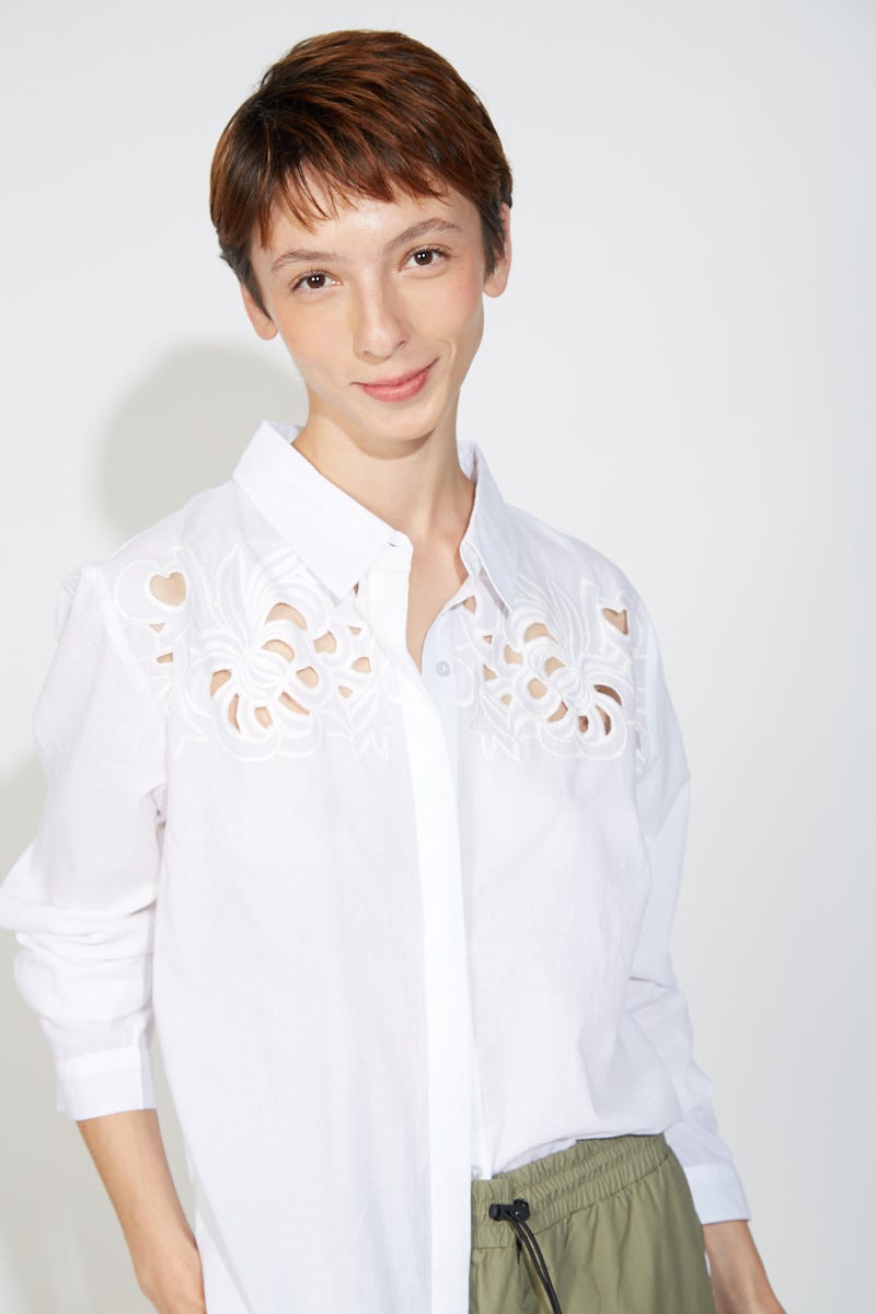 Camisa Bordada Blanca