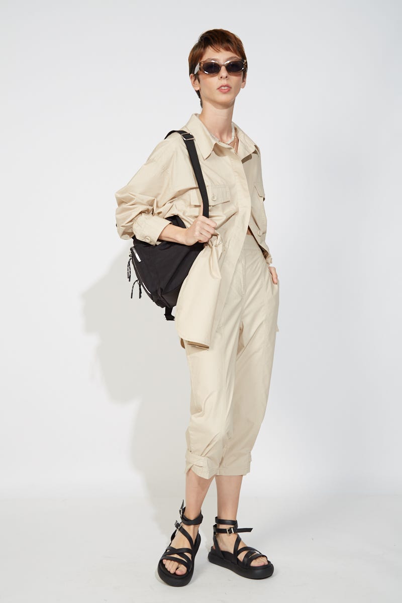 Pantalón Capri Papertouch Beige
