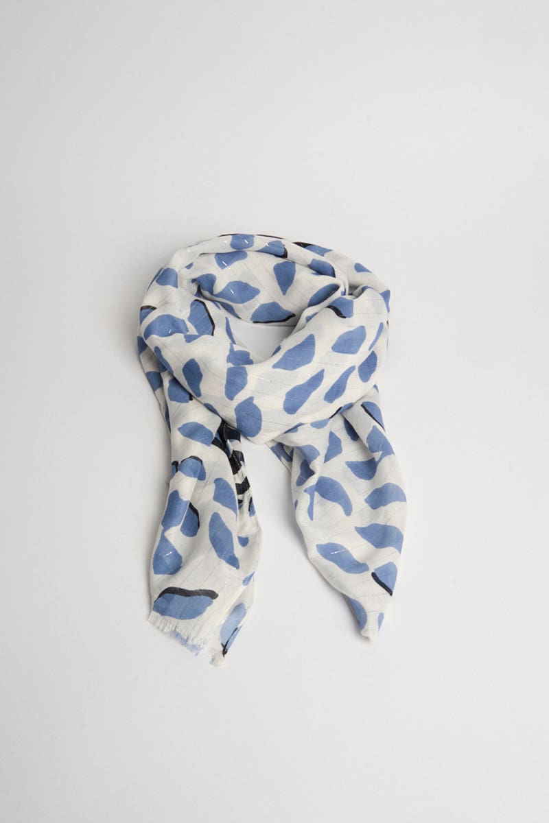 Chalina Animal Print con Franja a Rayas