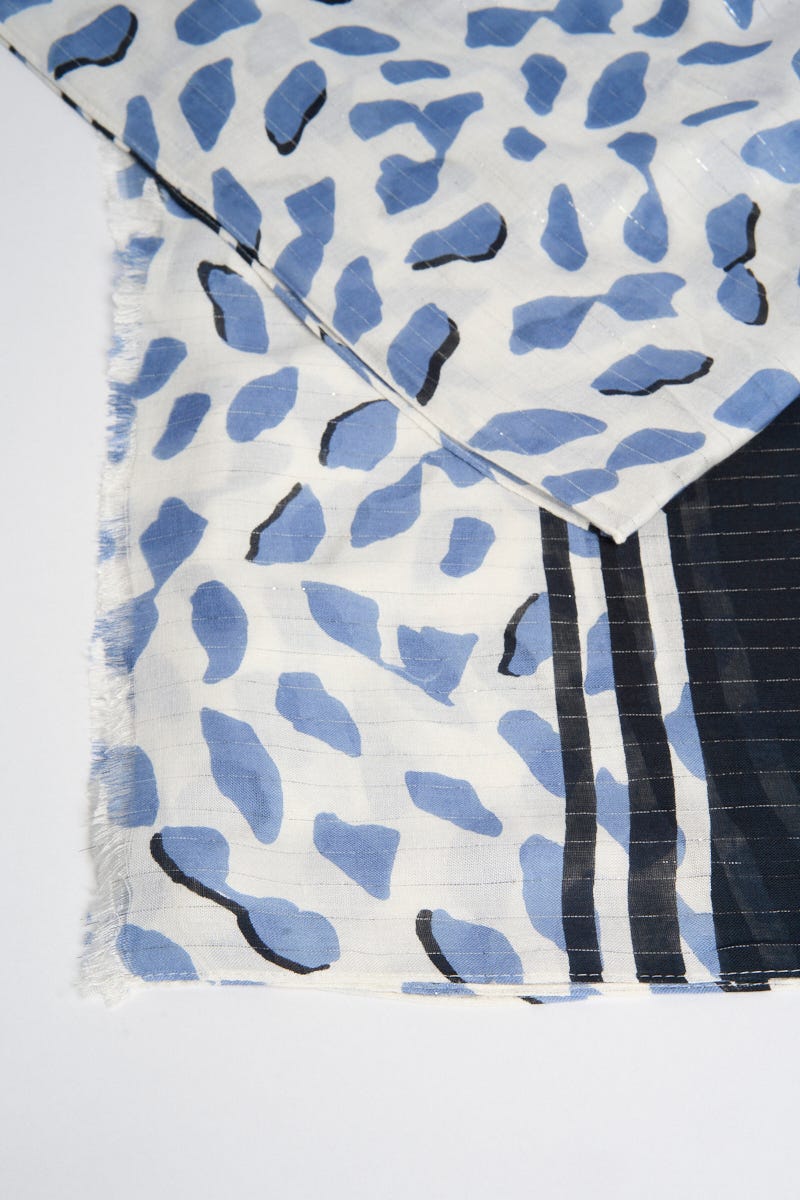 Chalina Animal Print con Franja a Rayas