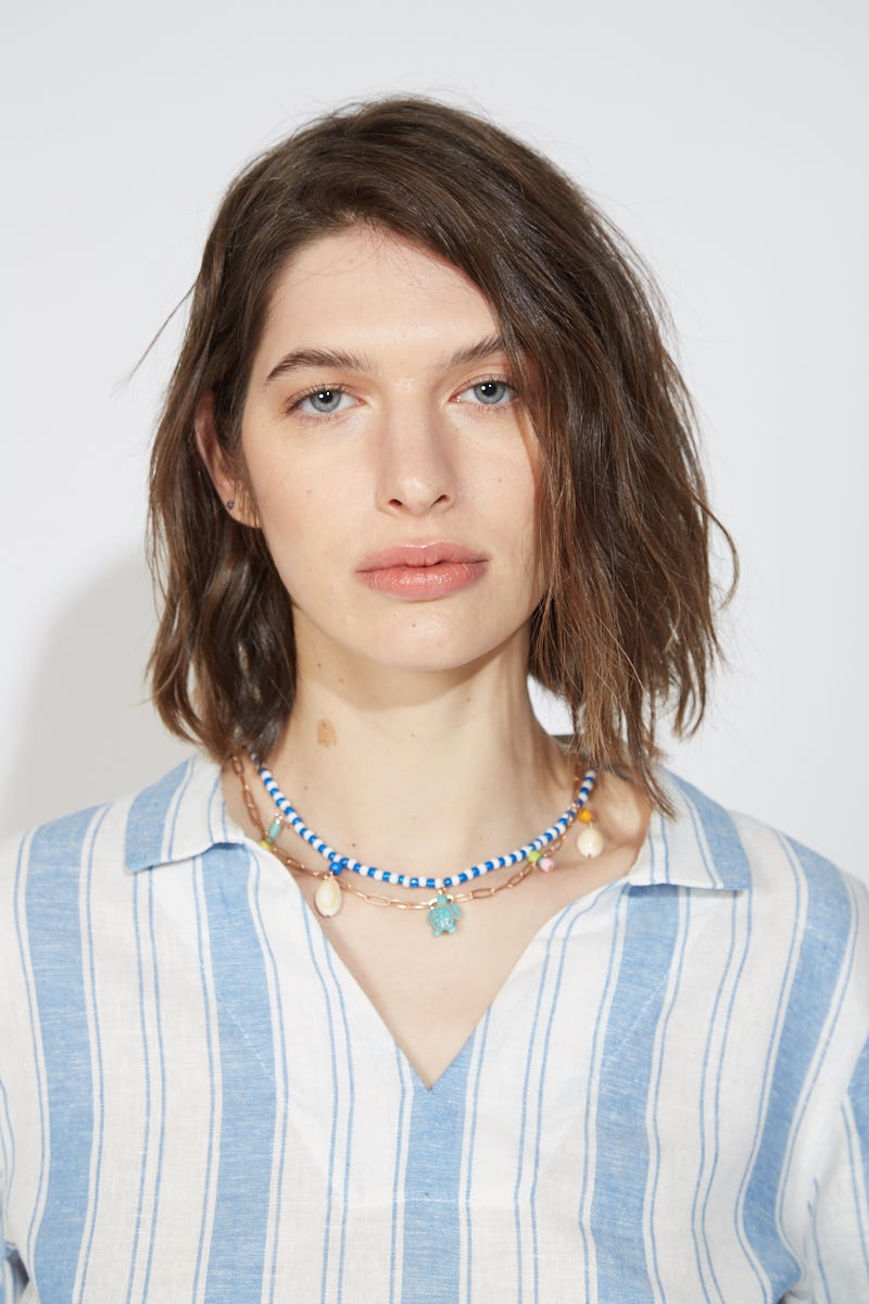 Collar Mostacillas con Dijes Marinos.