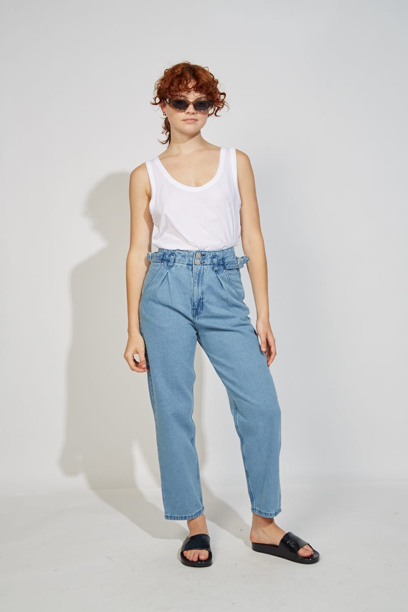 Jean Slouchy Cintura Regulable
