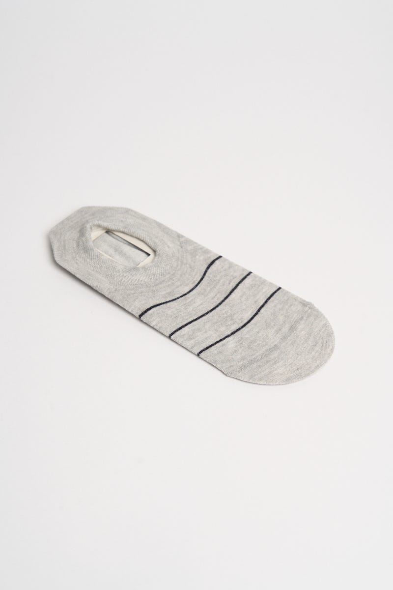 Media Invisible Rayada Gris