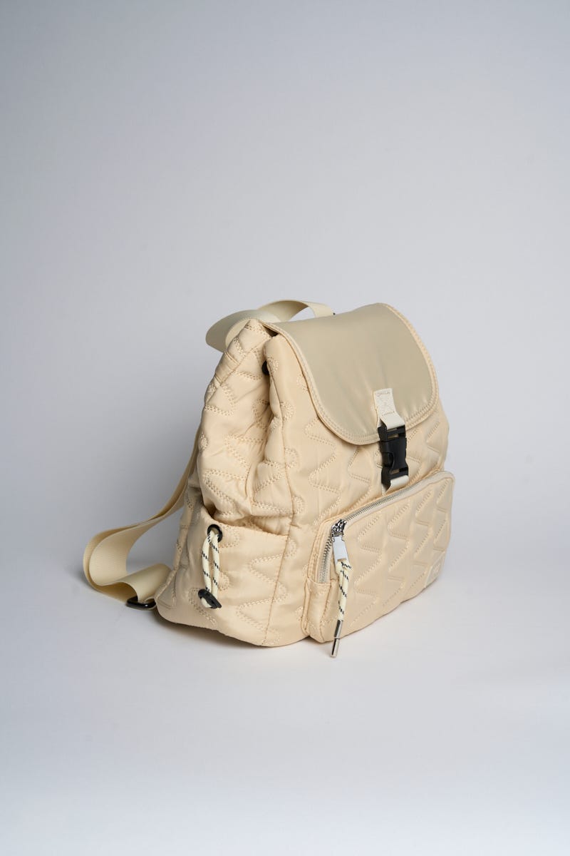 Mochila Matelassé con Bolsillo al Frente