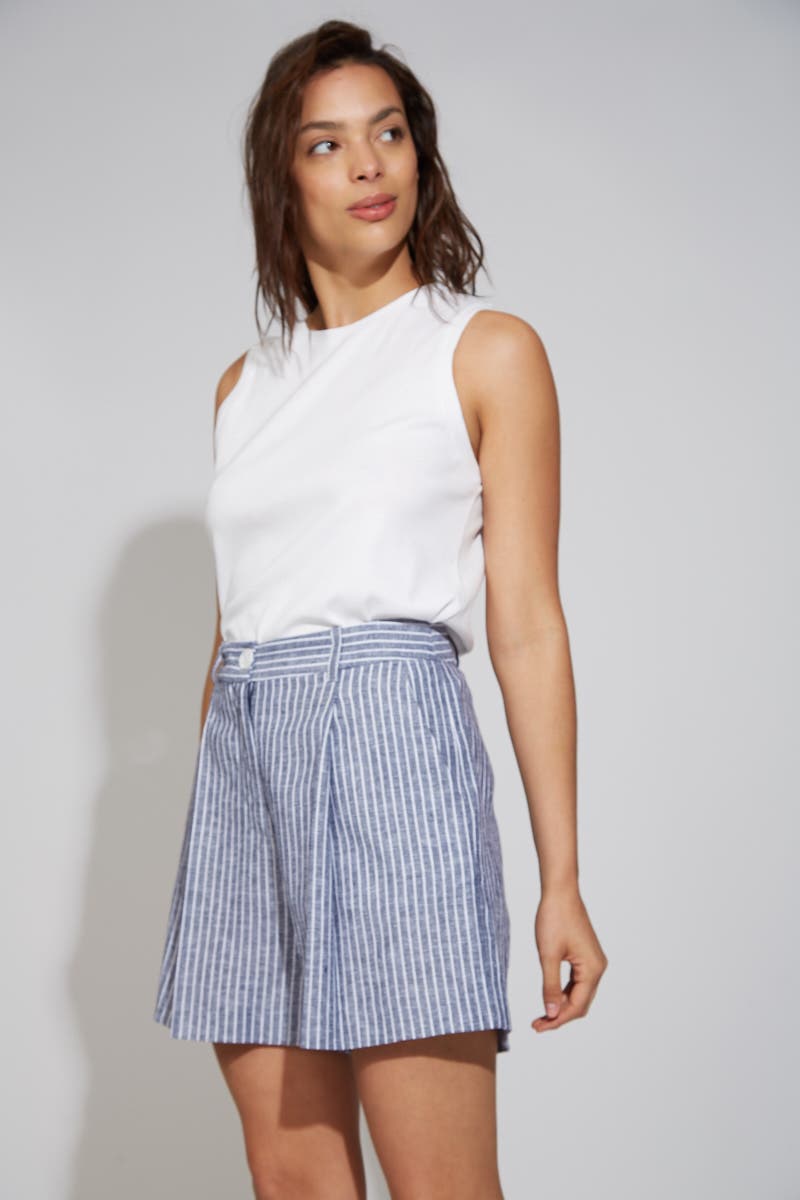 Musculosa Básica Algodón Ribb Blanca