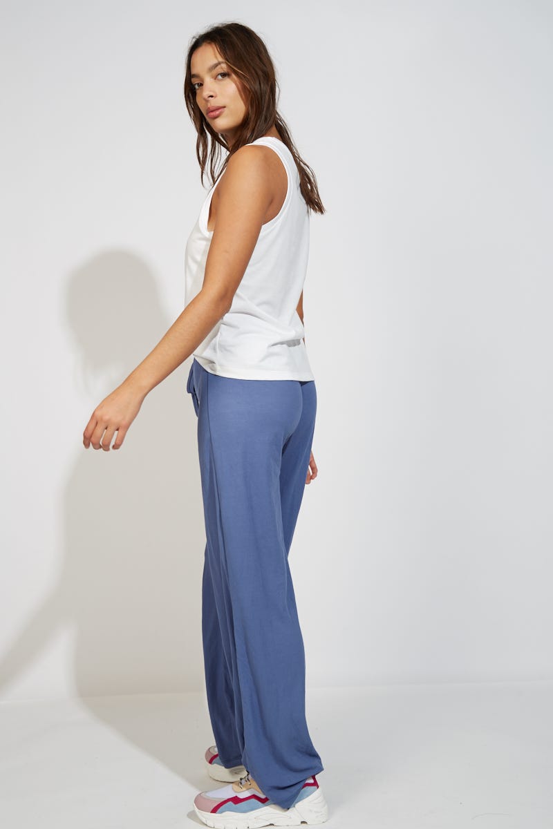 Pantalón Piqué Azul Aero