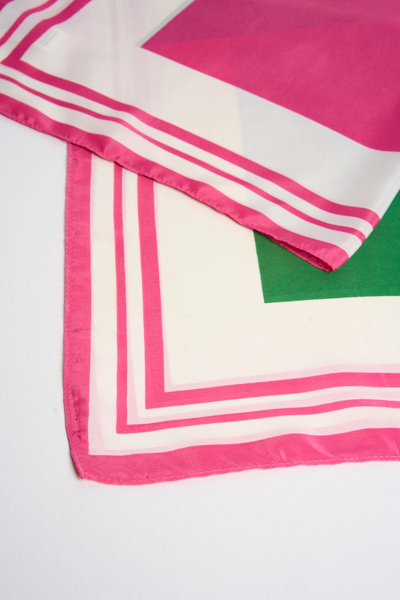 Pañuelo Color Bloc Fucsia