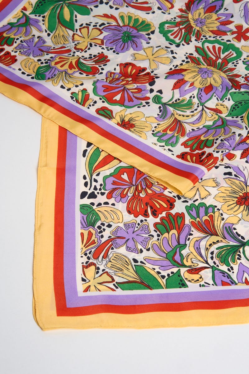 Pañuelo Jacquard Flor de Loto