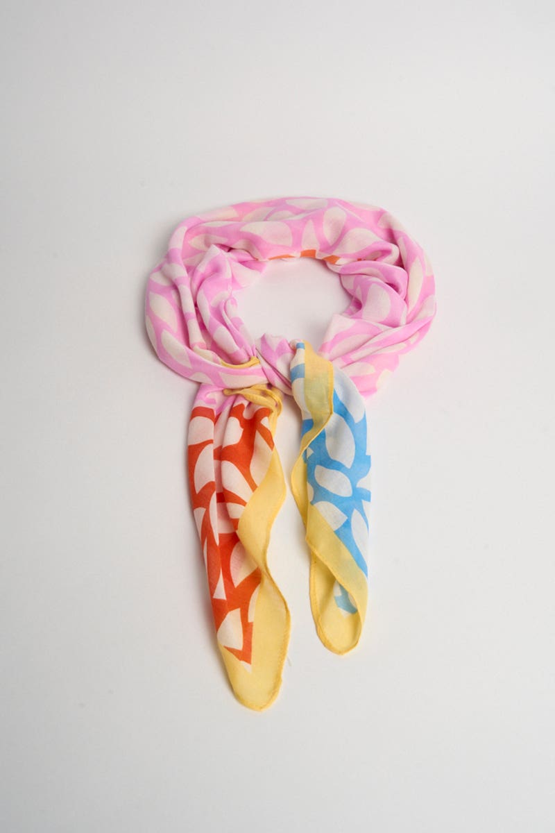 Pashmina Color Bloc Hojitas