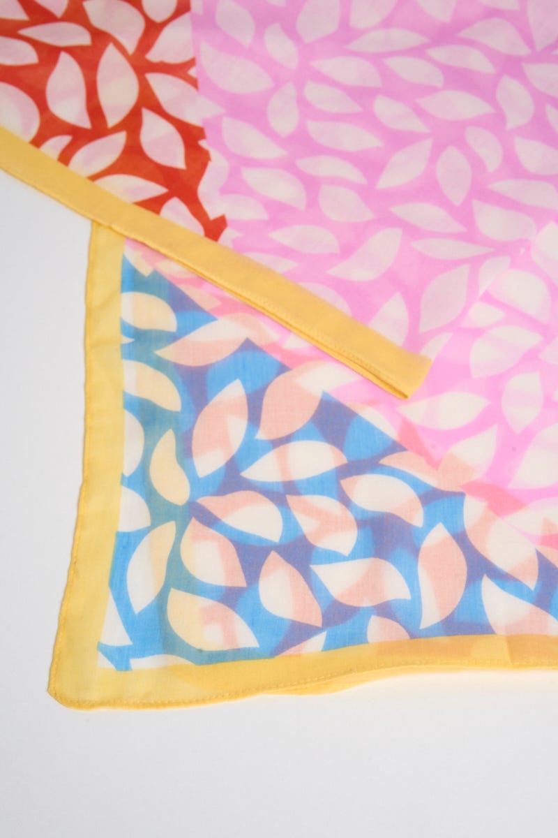 Pashmina Color Bloc Hojitas