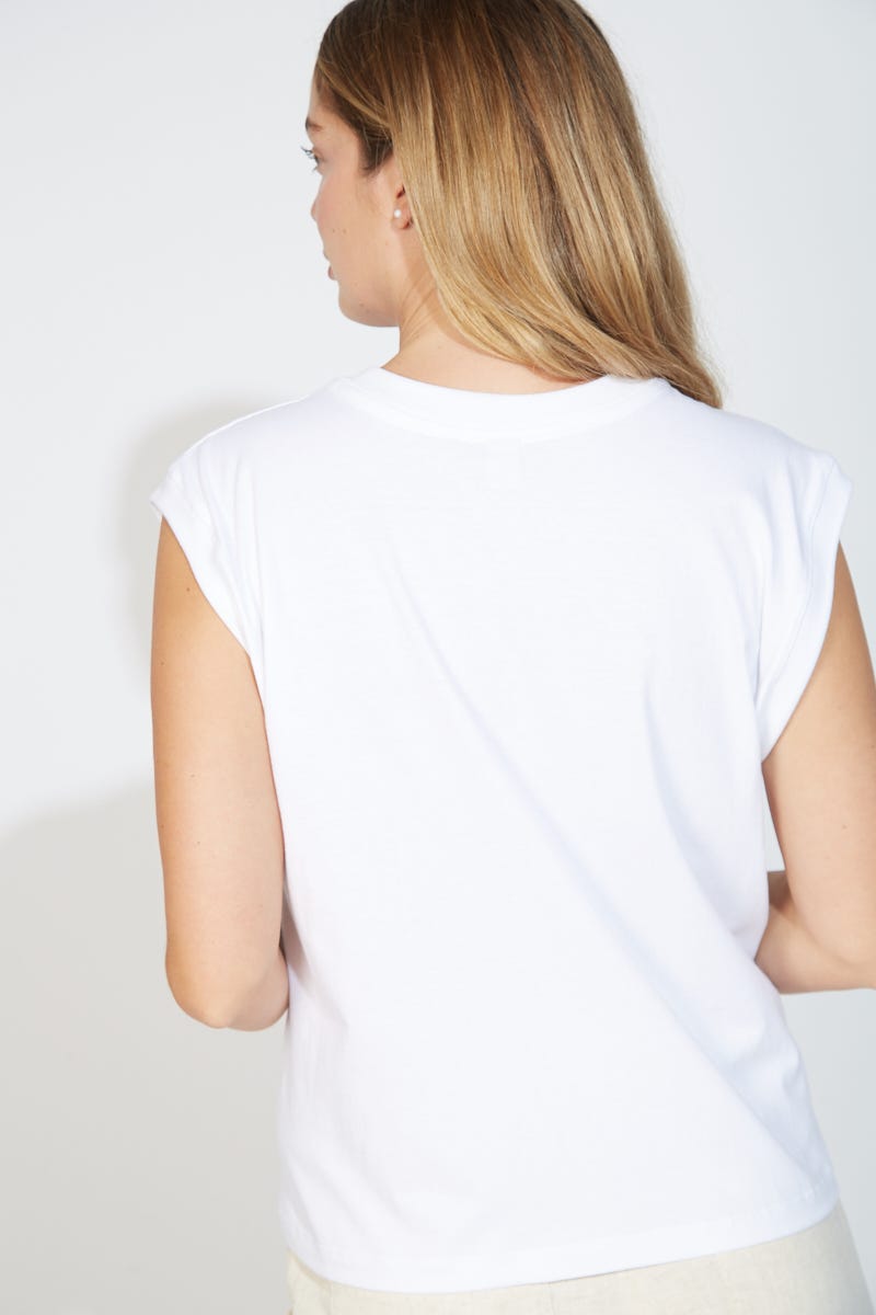 Remera Estampada Manga Sisa Amplia