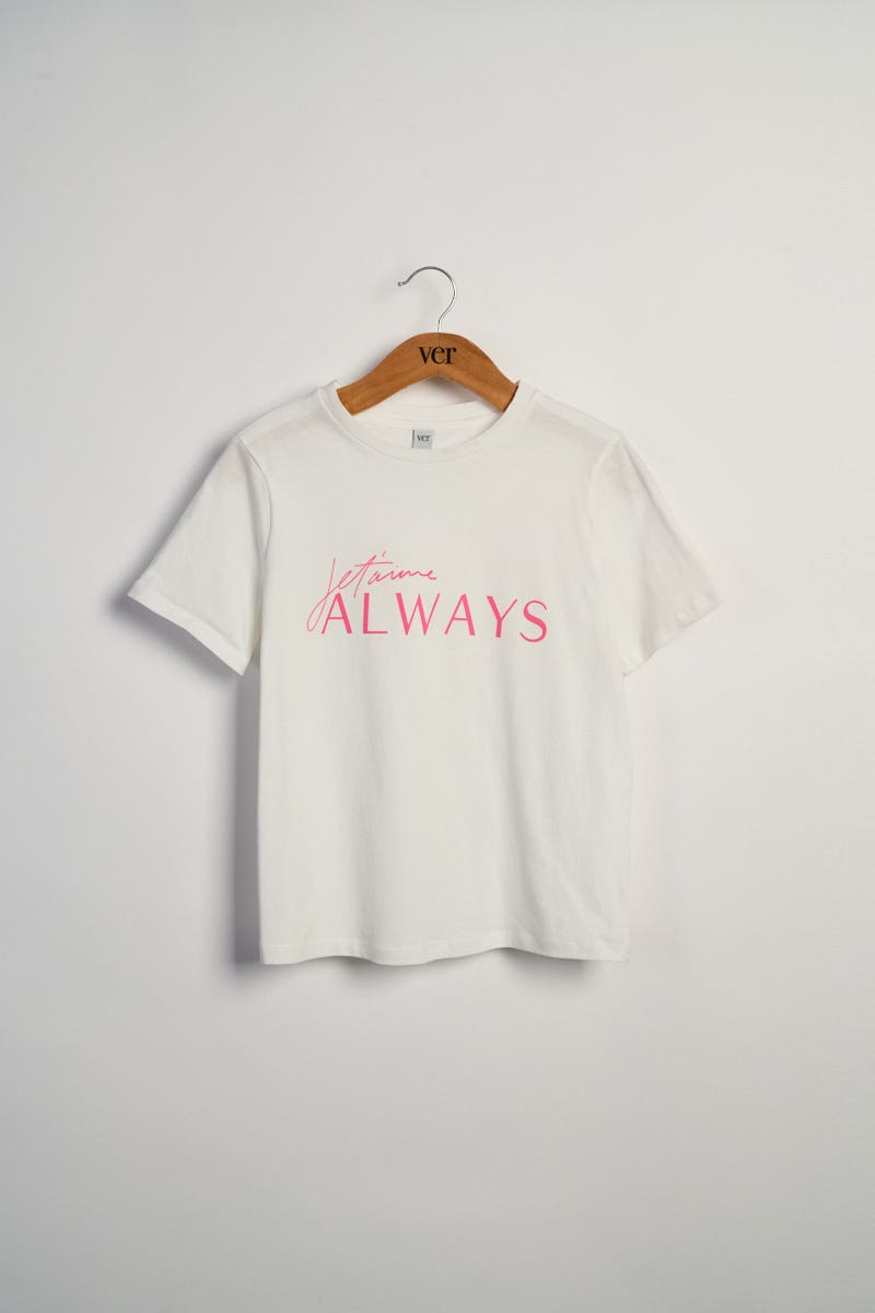 Remera Estampa Je t'aime Always 