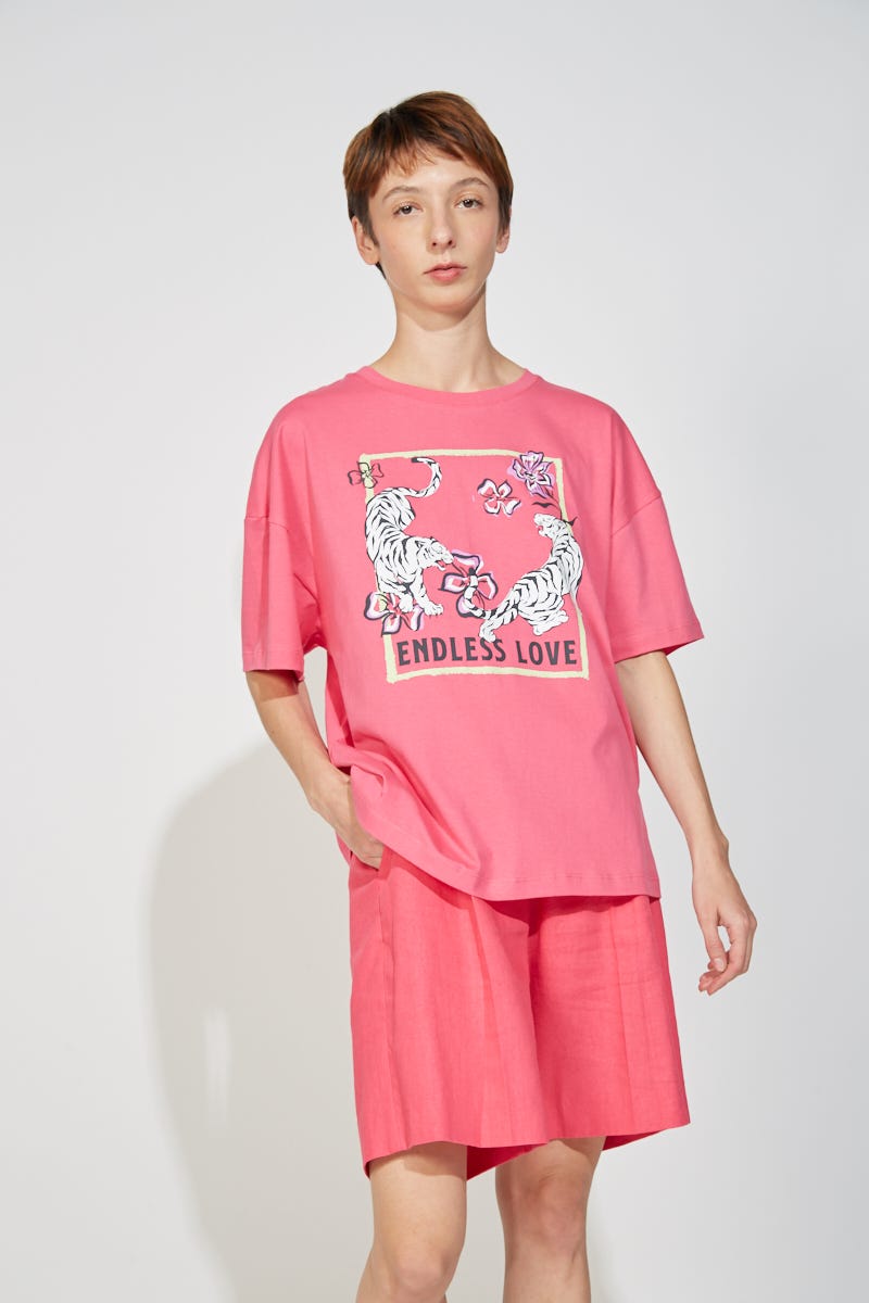 Remera Fucsia Estampa Endless Love