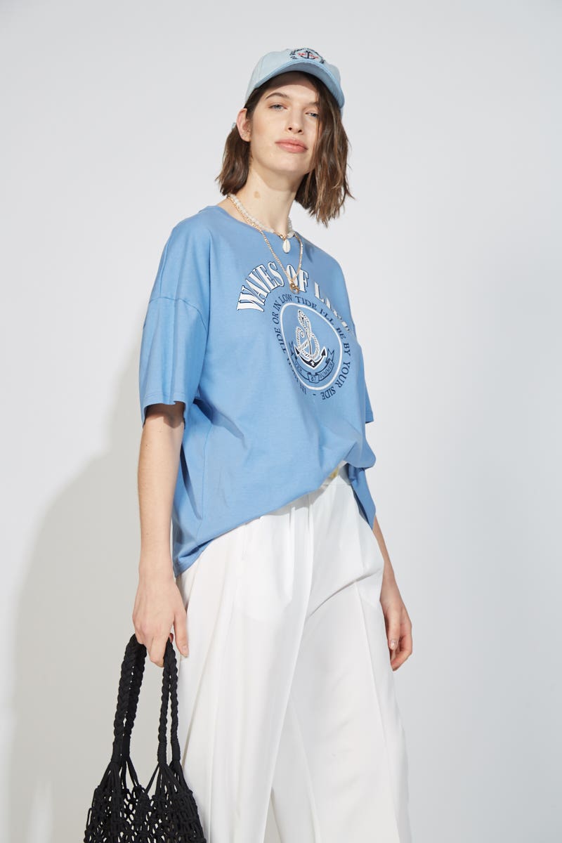 Remera Estampa Navy - Waves Of Life