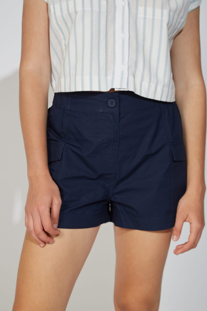 Short Papertouch Azul con Botón