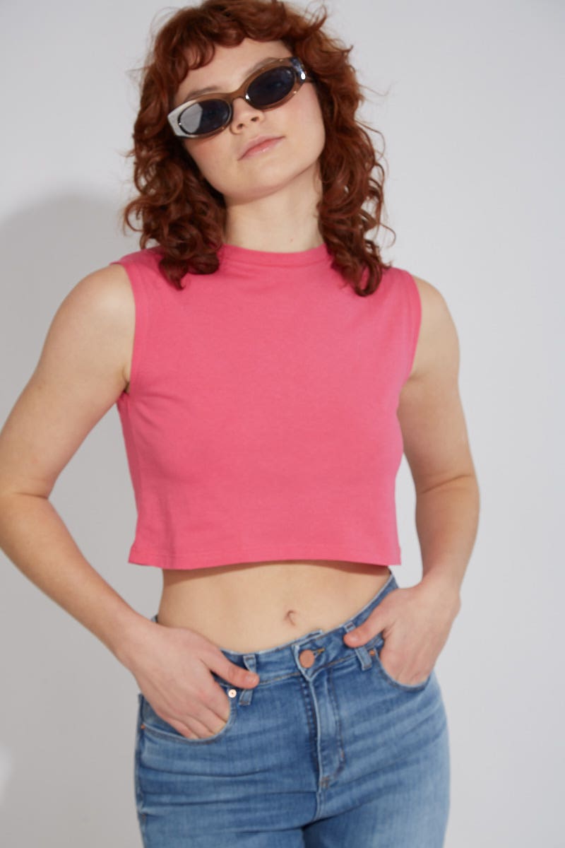 Top Cropped Fucsia