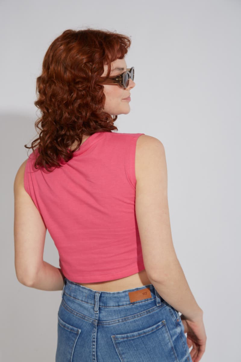 Top Cropped Fucsia